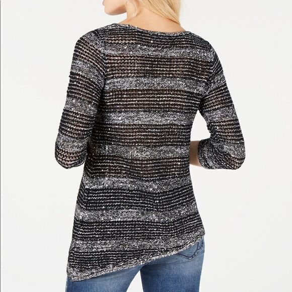 INC International Concepts Women’s Sequined Tunic Sweater in the Size Large - Picture 2 of 4